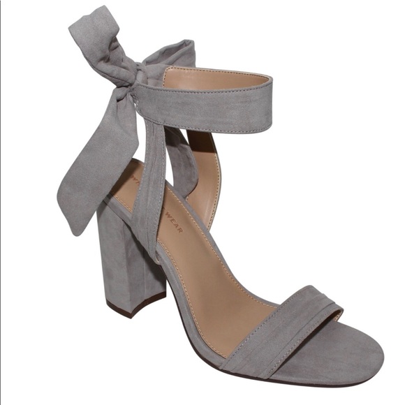 gray block heels